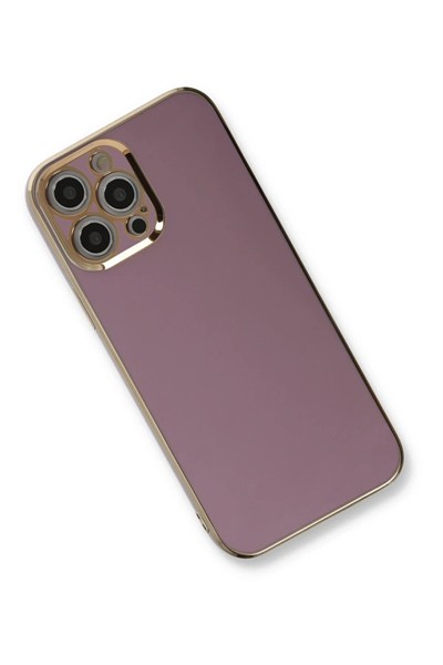 Mey İthalat®  iPhone 12 Pro Max Kılıf Volet Silikon - Mor