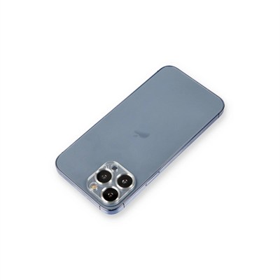Mey İthalat®  iPhone 12 Pro Max Metal Kamera Lens Koruma Cam - Gümüş
