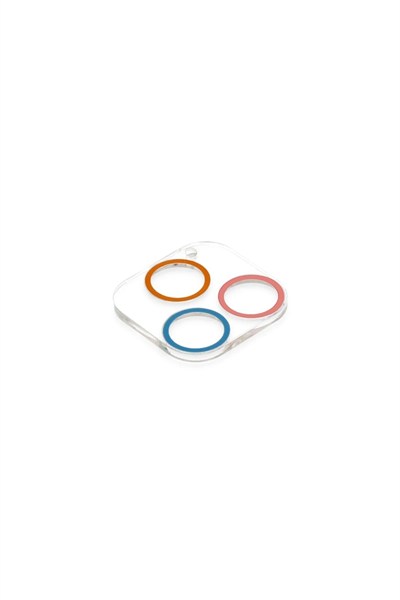 Mey İthalat®  iPhone 12 Pro Max Renkli Kamera Lens Koruma Cam - Pembe-Mavi