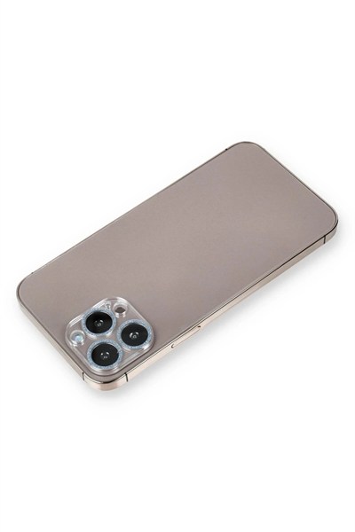 Mey İthalat®  iPhone 12 Pro Max Shine Kamera Lens Koruma Cam - Sierra Blue