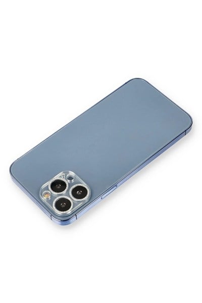 Mey İthalat®  iPhone 12 Pro Max Shine Kamera Lens Koruma Cam - Gümüş