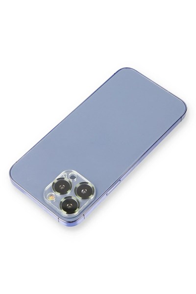 Mey İthalat®  iPhone 12 Pro Metal Kamera Lens Koruma Cam - Koyu Yeşil