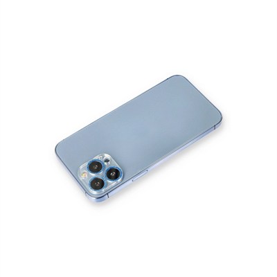 Mey İthalat®  iPhone 12 Pro Shine Kamera Lens Koruma Cam - Mavi