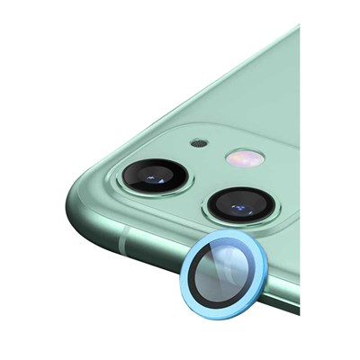 Mey İthalat®  iPhone 12 Raze Metal Kamera Lens - Mavi