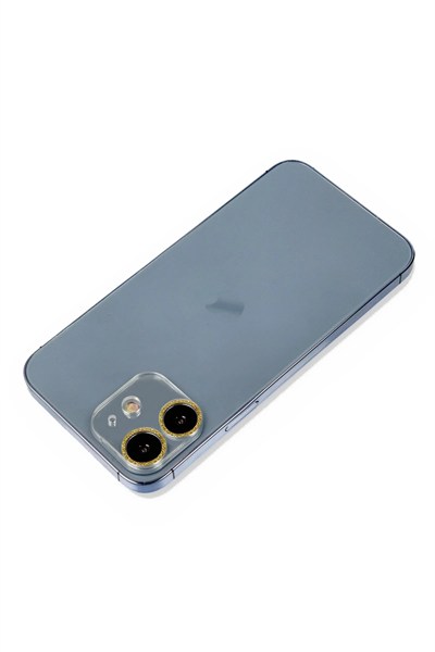Mey İthalat®  iPhone 12 Shine Kamera Lens Koruma Cam - Gold