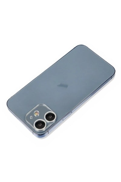 Mey İthalat®  iPhone 12 Shine Kamera Lens Koruma Cam - Gümüş