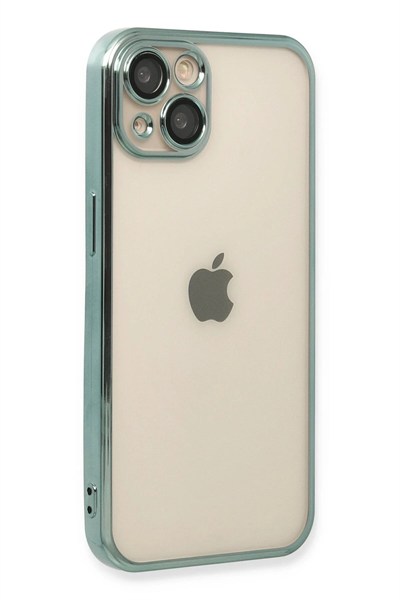 Mey İthalat®  iPhone 13 Kılıf  Lensli Silikon - Yeşil