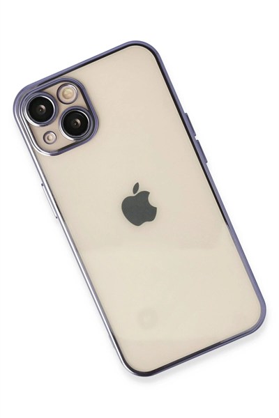 Mey İthalat®  iPhone 13 Kılıf  Lensli Silikon - Mor