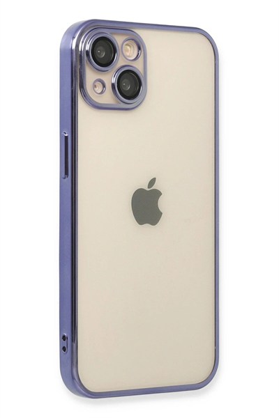 Mey İthalat®  iPhone 13 Kılıf  Lensli Silikon - Mor