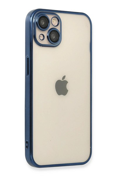 Mey İthalat®  iPhone 13 Kılıf  Lensli Silikon - Lacivert