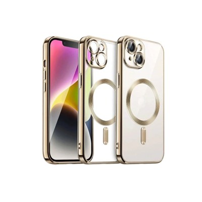 Mey İthalat®  iPhone 13 Kılıf Kross Magneticsafe Kapak - Gold