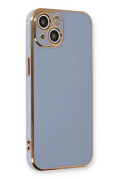 Mey İthalat®  iPhone 13 Kılıf Volet Silikon - Mavi