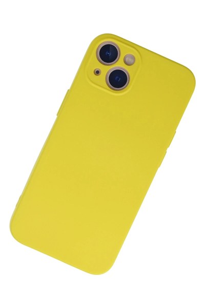 Mey İthalat®  iPhone 13 Mini Kılıf Nano içi Kadife Silikon - Sarı