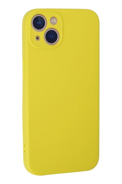 Mey İthalat®  iPhone 13 Mini Kılıf Nano içi Kadife Silikon - Sarı