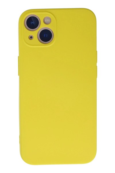 Mey İthalat®  iPhone 13 Mini Kılıf Nano içi Kadife Silikon - Sarı