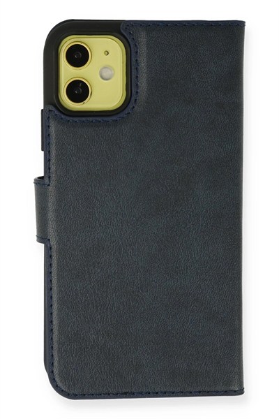 Mey İthalat®  iPhone 13 Mini Kılıf Trend S Plus Kapaklı Kılıf - Lacivert
