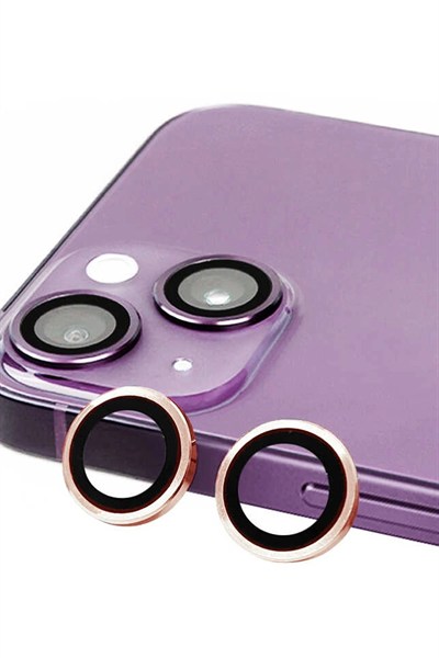 Mey İthalat®  iPhone 13 Mini Raze Metal Kamera Lens - Pembe