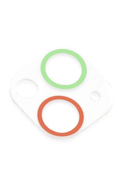 Mey İthalat®  iPhone 13 Mini Renkli Kamera Lens Koruma Cam - Yeşil-Pembe