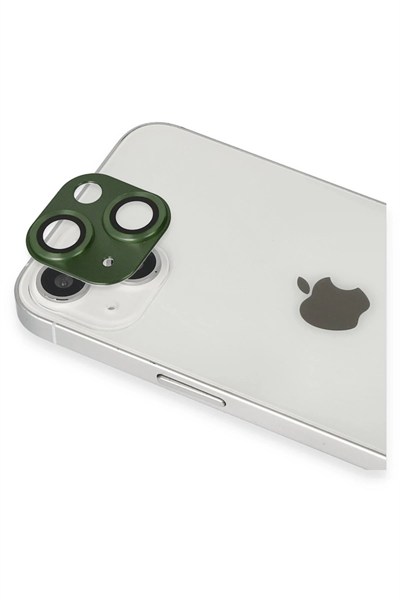 Mey İthalat®  iPhone 13 Pers Alüminyum Kamera Lens - Yeşil
