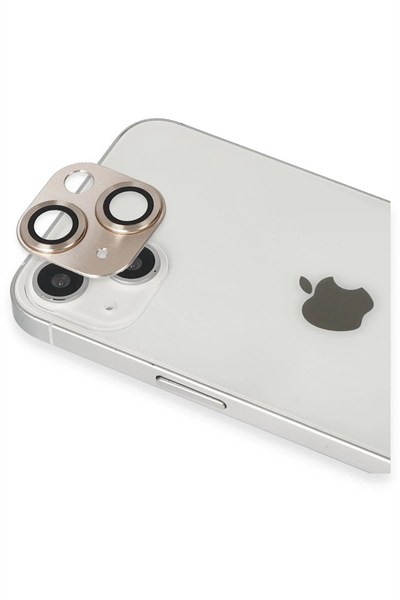 Mey İthalat®  iPhone 13 Pers Alüminyum Kamera Lens - Gold