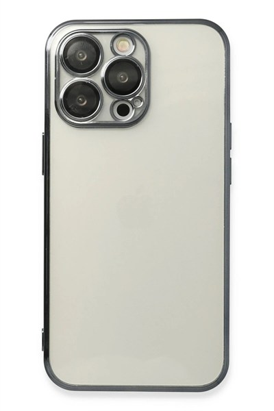 Mey İthalat®  iPhone 13 Pro Kılıf  Lensli Silikon - Siyah