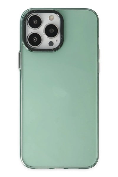 Mey İthalat®  iPhone 13 Pro Kılıf Anka PC Sert Metal Kapak - Yeşil