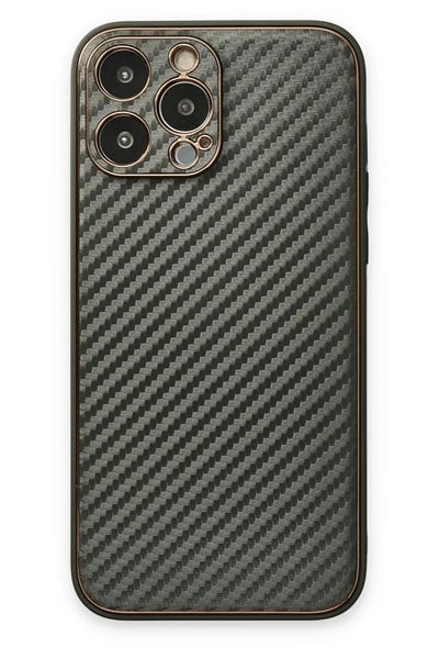 Mey İthalat®  iPhone 13 Pro Kılıf Coco Karbon Silikon - Füme