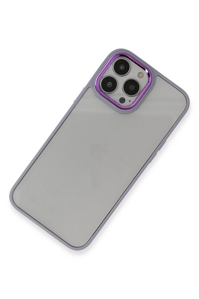 Mey İthalat®  iPhone 13 Pro Kılıf Dora Kapak - Lila