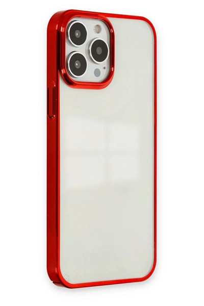 Mey İthalat®  iPhone 13 Pro Kılıf Element Silikon - Kırmızı