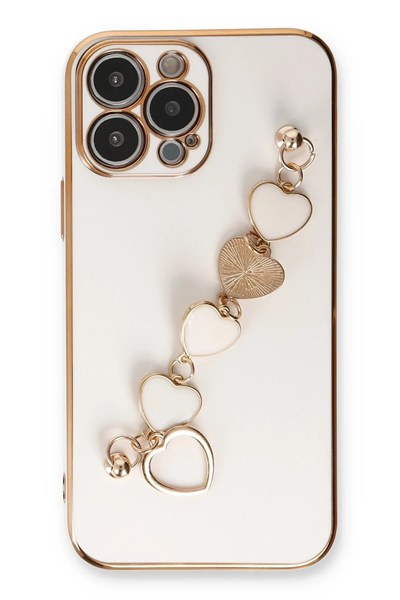 Mey İthalat®  iPhone 13 Pro Kılıf Esila Silikon - Beyaz