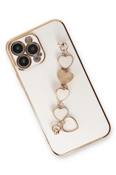 Mey İthalat®  iPhone 13 Pro Kılıf Esila Silikon - Beyaz