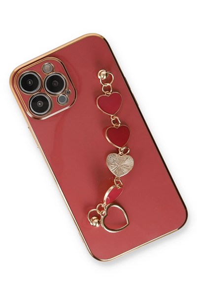 Mey İthalat®  iPhone 13 Pro Kılıf Esila Silikon - Kırmızı
