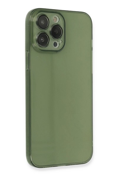 Mey İthalat®  iPhone 13 Pro Kılıf Fly Lens Silikon - Yeşil