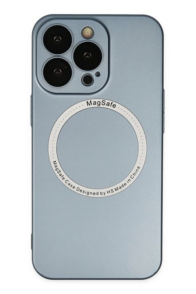 Mey İthalat®  iPhone 13 Pro Kılıf Jack Magneticsafe Lens Silikon - Sierra Blue