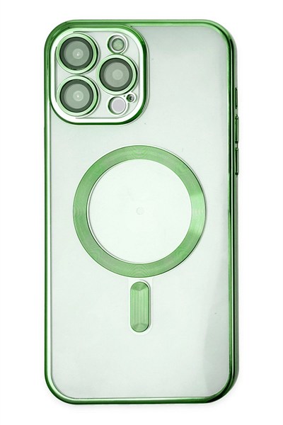 Mey İthalat®  iPhone 13 Pro Kılıf Kross Magneticsafe Kapak - Koyu Yeşil