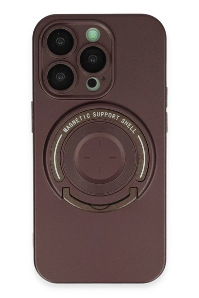Mey İthalat®  iPhone 13 Pro Kılıf Lukka Magneticsafe Kapak - Kahverengi