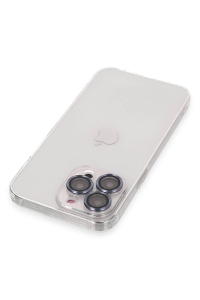 Mey İthalat®  iPhone 13 Pro Kılıf Luko Lens Silikon - Sierra Blue