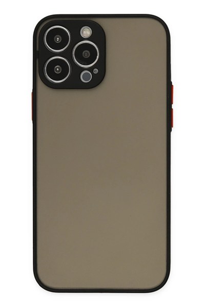 Mey İthalat®  iPhone 13 Pro Kılıf Montreal Silikon Kapak - Siyah