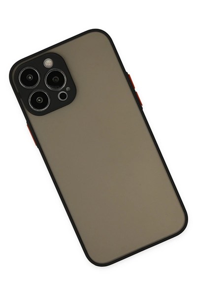 Mey İthalat®  iPhone 13 Pro Kılıf Montreal Silikon Kapak - Siyah