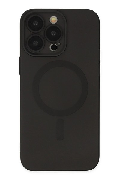 Mey İthalat®  iPhone 13 Pro Kılıf Moshi Lens Magneticsafe Silikon - Siyah