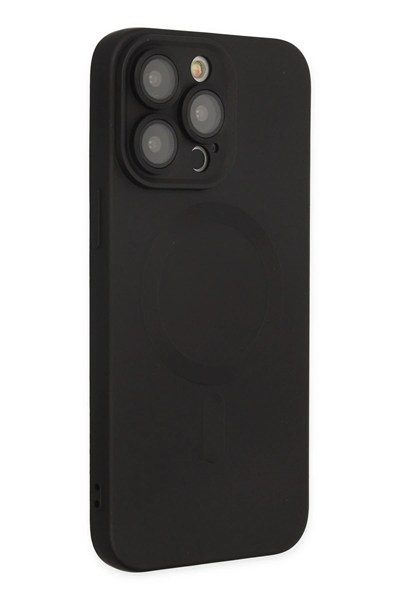 Mey İthalat®  iPhone 13 Pro Kılıf Moshi Lens Magneticsafe Silikon - Siyah