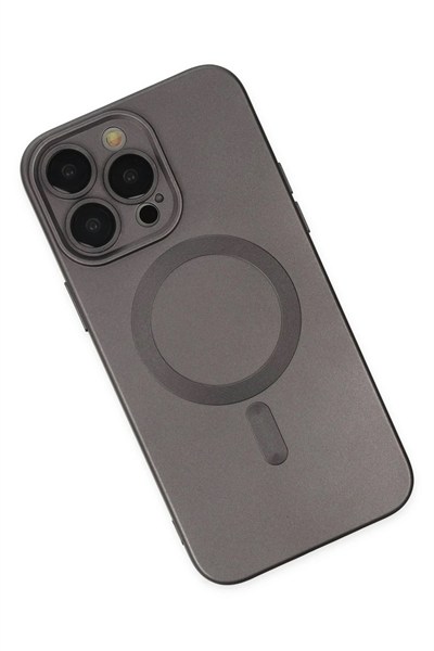 Mey İthalat®  iPhone 13 Pro Kılıf Moshi Lens Magneticsafe Silikon - Füme