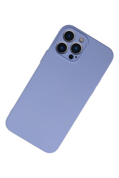 Mey İthalat®  iPhone 13 Pro Kılıf Nano içi Kadife Silikon - Lila