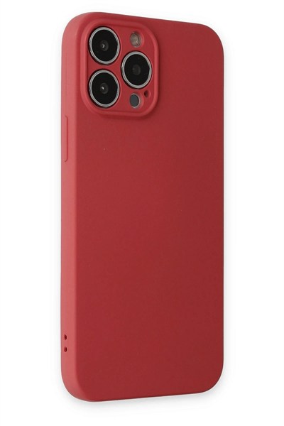 Mey İthalat®  iPhone 13 Pro Kılıf Nano içi Kadife Silikon - Kiremit