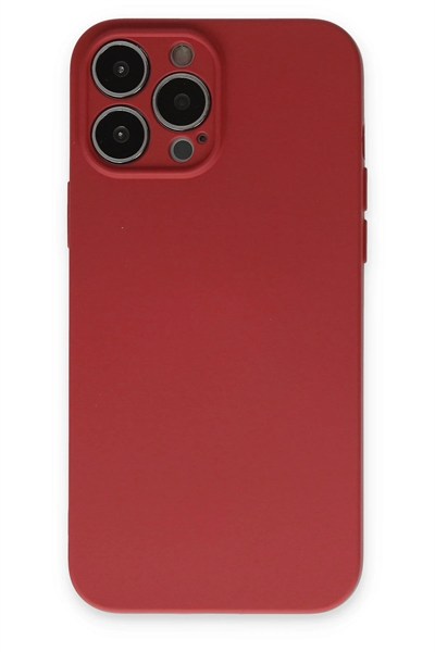 Mey İthalat®  iPhone 13 Pro Kılıf Nano içi Kadife Silikon - Kiremit