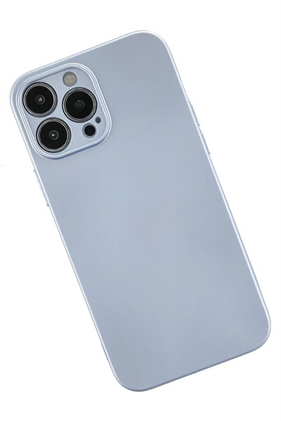 Mey İthalat®  iPhone 13 Pro Kılıf Nano içi Kadife Silikon - Sky Blue