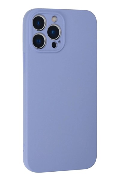 Mey İthalat®  iPhone 13 Pro Kılıf Nano içi Kadife Silikon - Lila