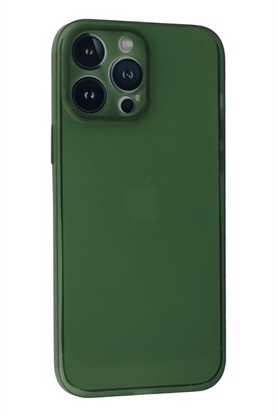 Mey İthalat®  iPhone 13 Pro Kılıf PP Ultra İnce Kapak - Yeşil