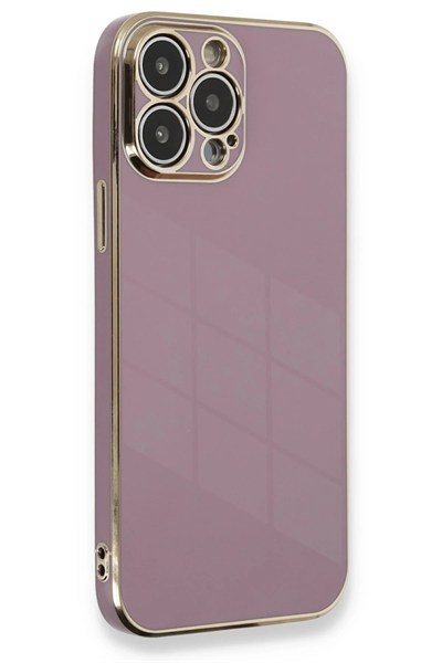 Mey İthalat®  iPhone 13 Pro Kılıf Volet Silikon - Mor