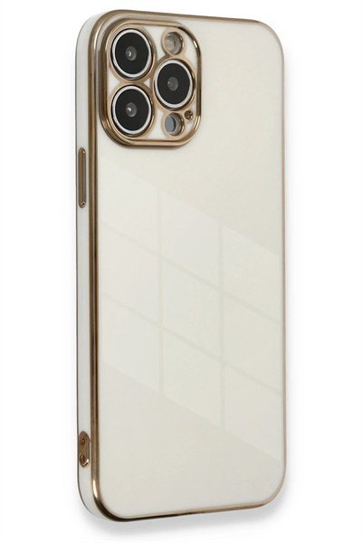 Mey İthalat®  iPhone 13 Pro Kılıf Volet Silikon - Beyaz